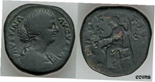 ڶ/ʼݾڽա ƥ    [̵] Ancient Rome Faustina II AD 147-175 Large Orichalcum sestertius (26.26 gm)