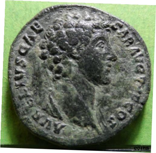  アンティークコイン コイン 金貨 銀貨  Marcus Aurelius Antoninus(161 - 180 AD) As, CAYON.-No cataloged, 13,5grs. Bronze