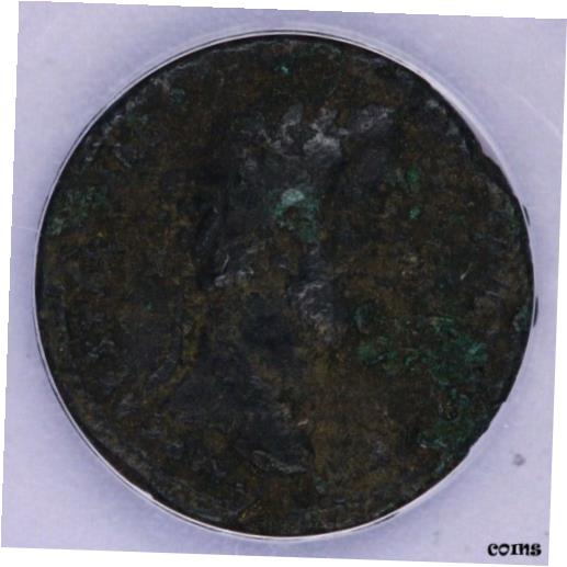【極美品/品質保証書付】 アンティークコイン コイン 金貨 銀貨 [送料無料] AD 150-151 Roman Antoninus Pius AD 138-161 AE AS Rome Mint Annona ANACS F12 b13