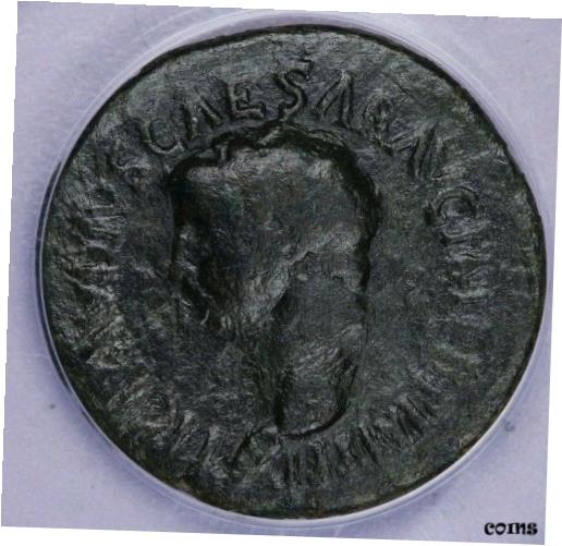 【極美品/品質保証書付】 アンティークコイン コイン 金貨 銀貨 [送料無料] AD 42 Ancient Roman AE AS Claudius Rome Mint ANACS VG10 B-12