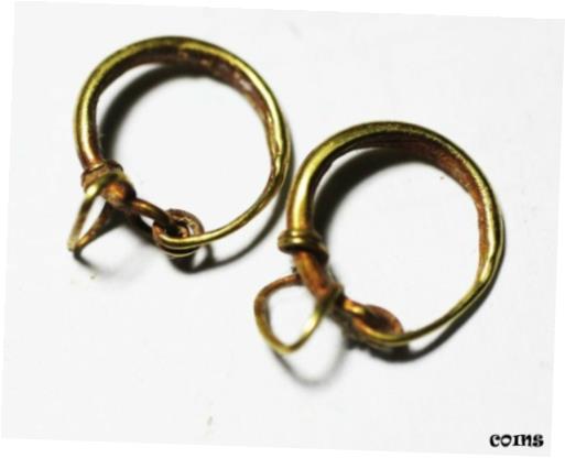 ڶ/ʼݾڽա ƥ    [̵] ZURQIEH -as23721- ANCIENT ROMAN GOLD EARRINGS. 200 - 300 A.D