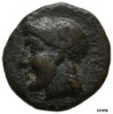 古代ギリシャ 紀元前 214 〜 212 年 シチリア シラキュース アポロトーチ リースAncient Greece 214-212 BC SICILY SYRACUSE APOLLO TORCH WREATH(3)