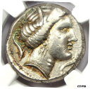 シチリア リリバイオン AR テトラドラクマ タニット コイン 350-300 BC - 認定 NGC AUSicily Lilybaion AR Tetrad...