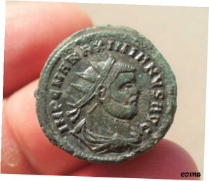 ディオクレティアヌス帝 291AD。銀色のアントニニアヌス - コンコルディア ミリタム - ヘラクレア ミントDiocletian 291AD. Silvered Antoninianus - CONCORDIA MILITUM - Heraclea Mint