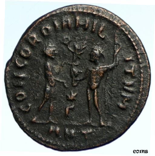【極美品/品質保証書付】 アンティークコイン コイン 金貨 銀貨 [送料無料] DIOCLETIAN Antioch Ancient Old Roman Coin ZEUS GLOBAL VICTORY to EMPEROR i102654