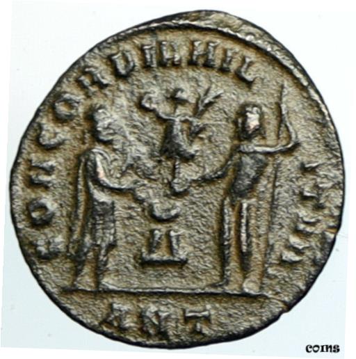 【極美品/品質保証書付】 アンティークコイン コイン 金貨 銀貨 [送料無料] DIOCLETIAN Antioch Ancient Old Roman Coin ZEUS GLOBAL VICTORY to EMPEROR i102208