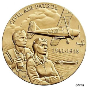 民間航空パトロール *2014 年議会法 * 1.5 インチラウンド *米国ミント* シールドブロンズCivil Air Patrol *Act of Congress 2014* 1.5inch Round *U.S. Mint* Sealed Bronze