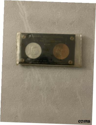 楽天金銀プラチナ　ワールドリソース【極美品/品質保証書付】 アンティークコイン コイン 金貨 銀貨 [送料無料] 1969-P U.S. Mint Alabama Sesquicentennial Medals, 2 Unc. Silver & Bronze Coins