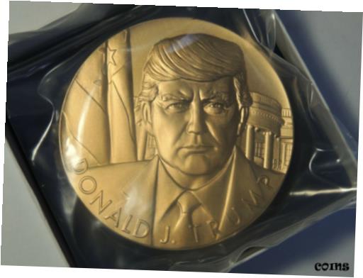 楽天金銀プラチナ　ワールドリソース【極美品/品質保証書付】 アンティークコイン コイン 金貨 銀貨 [送料無料] Donald J Trump bronze medal 3 inch U. S. Mint 20MC OGP Still sealed in packaging