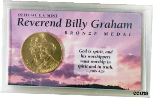 【極美品/品質保証書付】 アンティークコイン コイン 金貨 銀貨 [送料無料] US Mint The Reverend Billy & Ruth Graham Coin / Medal