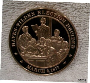 1877 年ヘイズ ティルデン選挙 - フランクリンミントアメリカ合衆国勲章の歴史1877 Hayes Tilden Election - Franklin Mint History of the United States Medal