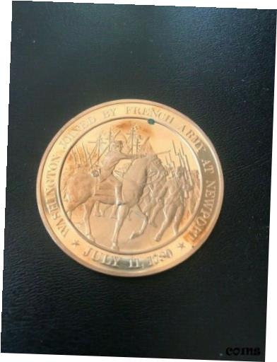 ڶ/ʼݾڽա ƥ    [̵] Franklin Mint History Of The US Bronze Medal 1780 Washington Joined By French Ar