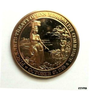 フランクリンミント ソリッド ブロンズ コイン 1795 ピンクニー条約により、Ms. Commerce がオープンThe Franklin Mint Solid Bronze Coin 1795 Pinckney's Treaty Opens Ms. Commerce
