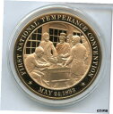  アンティークコイン コイン 金貨 銀貨  First National Temperance Convention Bronze Proof Medal Franklin Mint - JL169