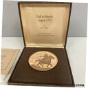 yɔi/iۏ؏tz AeB[NRC RC   [] Franklin Mint Call to Battle April 1775 Paul Revere bronze medallion COA in box