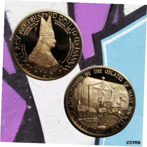 フランクリンミント 700 周年記念ホーリーネーム協会銅メダル t1255Franklin Mint 700th Anniversary Holly Name Society Bronze Medal t1255