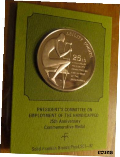 1972 Handicapped Employment Bronze Medal Franklin Mint Proof SKU# 25895※関税は当ショップ負担（お客様負担無し）※全国送料無料・海外輸送無料※商品の状態は画像をご確認下さ...