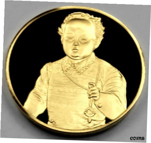 yɔi/iۏ؏tz AeB[NRC RC   [] SPAIN, DON GARCIA DE MEDICIS BRONZINO C.1550 BU Proof Medal 51mm 80g Gold Piated