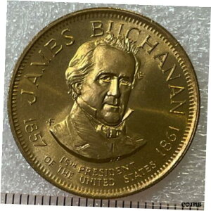 1968年アメリカ合衆国第15代大統領「ジェームズ・ブキャナン」銅メダルトークンFM1968 UNITED STATES 15th President "JAMES BUCHANAN" Bronze Medal Token FM