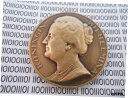 オランダ王室 ヴィルヘルミナ女王 50mm ブロンズ ポートレート メダリオン B側面の紋章Dutch Royalty Queen Wilhelmina 50m...