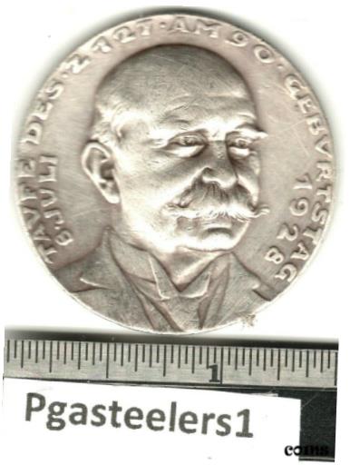 【極美品/品質保証書付】 アンティークコイン コイン 金貨 銀貨 [送料無料] (pgasteelers1)Goetz Medal Opus #408 Count Von Zeppelin -Dirigible 36mm Silver