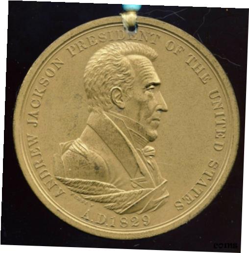 yɔi/iۏ؏tz AeB[NRC RC   [] AD 1829, Bronze, President Andrew Jackson Indian Peace Medal