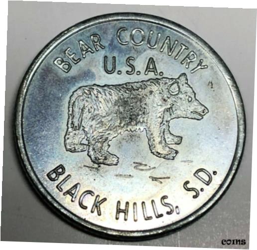【極美品/品質保証書付】 アンティークコイン コイン 金貨 銀貨 [送料無料] # C5291 BEAR COUNTRY BLACK HILLS S.D. ALUMINUM MEDAL 