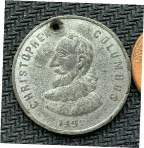クリストファー・コロンブス トークン アメリカ発見 400 年 トークン コイン #K1715Christopher Columbus Token 400 Year Discovery of America Token Coin #K1715