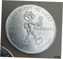  アンティークコイン コイン 金貨 銀貨  Vintage REDDY KILOWATT aluminum advertising GOOD LUCK TOKEN / MEDAL multiples