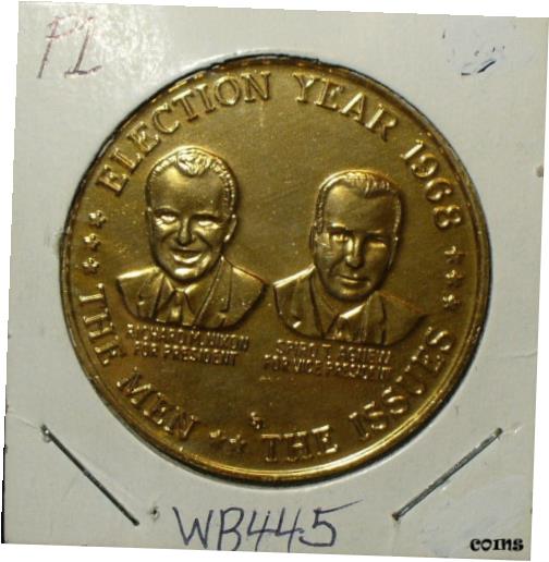 ڶ/ʼݾڽա ƥ    [̵] Nixon Agnew 1968 Commemorative Campaign Token Medal