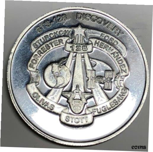 【極美品/品質保証書付】 アンティークコイン コイン 金貨 銀貨 [送料無料] C5881 NASA SPACE SHUTTLE COIN / MEDAL, DISCOVERY, STS-128