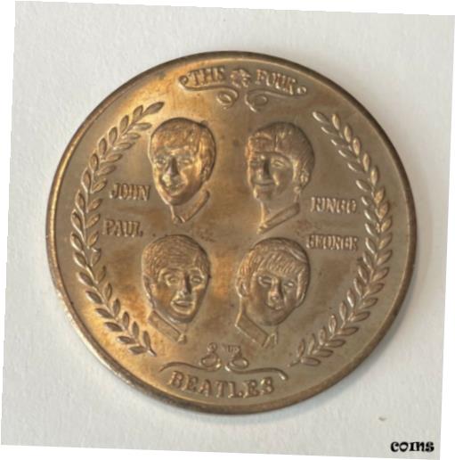 【極美品/品質保証書付】 アンティークコイン コイン 金貨 銀貨 [送料無料] Vtg 1964 Beatles Coin Commemorating Visit To The United States USA Token Medal