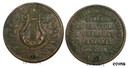 ڶ/ʼݾڽա ƥ    [̵] Token Memory Competition D' Corps &Fanfares, 5 And 6 June 1870 France - Brass