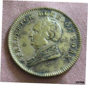 イギリス - フレデリック ヨーク公 1763 -1827 レア真鍮メダル「ソルジャーズ フレンド」U.K-FREDERICK DUKE OF YORK 1763 -1827 RARE BRASS MEDAL "THE SOLDIERS FRIEND"