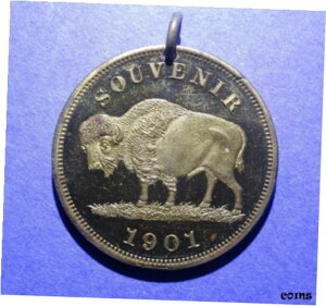 1901 年汎アメリカ博覧会バッファローいわゆるドル HK-291 R-5 BU プルーフのような1901 Pan-American Expo Buffalo So-Called Dollar HK-291 R-5 BU Proof Like