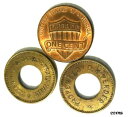 ץʡɥ꥽㤨֡ڶ/ʼݾڽա ƥ    [̵] Lot 2 ONE CENT PENNY Sized NO CASH OR TRADE VALUE Holed Token FOR AMUSEMENT ONLYפβǤʤ45,500ߤˤʤޤ