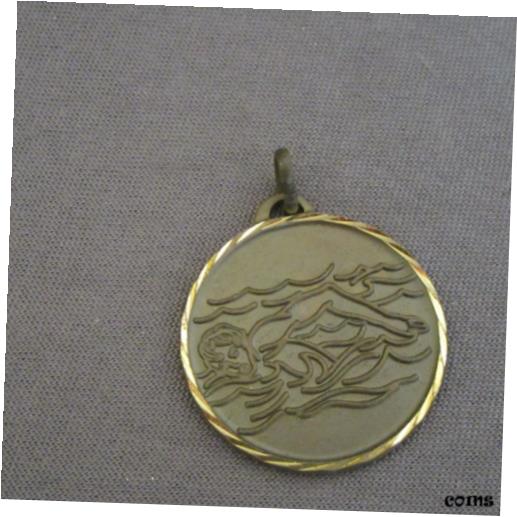 ڶ/ʼݾڽա ƥ    [̵] 904B Medal Brass Sport Swim Alsp St Priest 1988