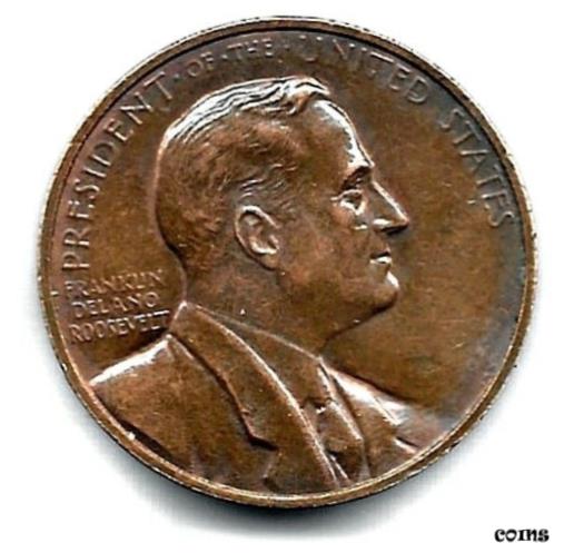 ڶ/ʼݾڽա ƥ    [̵] Vintage Franklin Delano Roosevelt In Memoriam Presidential Token Coin 1933-1945