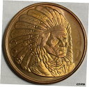 【極美品/品質保証書付】 アンティークコイン コイン 金貨 銀貨 [送料無料] American Indian Series 1oz Copper Round. Chief Obverse Teepee Reverse. Americana