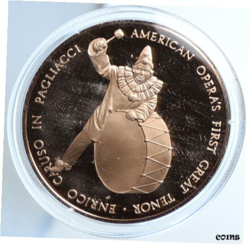 ڶ/ʼݾڽա ƥ    [̵] 1973 USA United States AMERICAS TENOR ENRICO CARUSO 100 YRS Proof Medal i109064