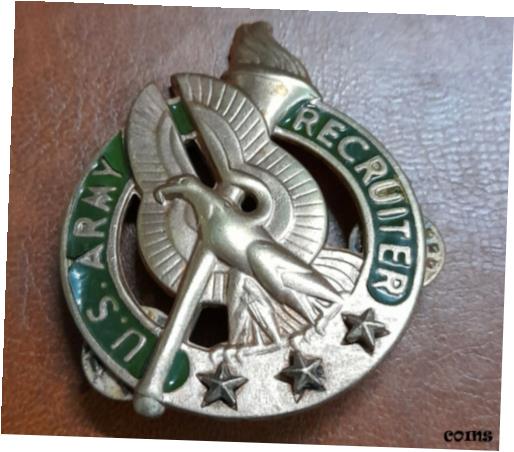  アンティークコイン コイン 金貨 銀貨  OLD USA ARMY RECRUITER BADGE 6X4.5CM