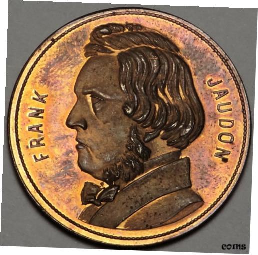 yɔi/iۏ؏tz AeB[NRC RC   [] (1859) Sage's Numismatic Gallery Frank Jaudon Medal Token No.6 Original