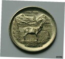 エルクフォード BC カナダ (日付なし) 紋章メダル (ワイルドウッド AB ヘラジカのデザインを使用)Elkford BC CANADA (no date)...