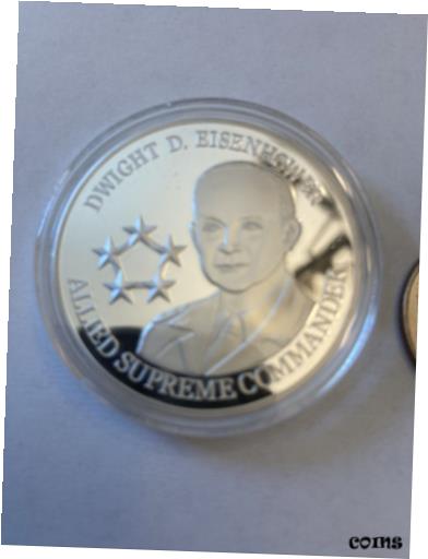 ڶ/ʼݾڽա ƥ    [̵] American Mint Coin - Dwight D Eisenhower - WW 2 Leaders Series - Silverplated