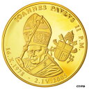  アンティークコイン コイン 金貨 銀貨   Vatican, Medal, Le Pape Jean-Paul II, MS, Copper Gilt