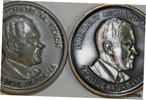  アンティークコイン コイン 金貨 銀貨  President Richard M. Nixon Mobile Alabama Copper & Pewter Medallion (NUM0785)