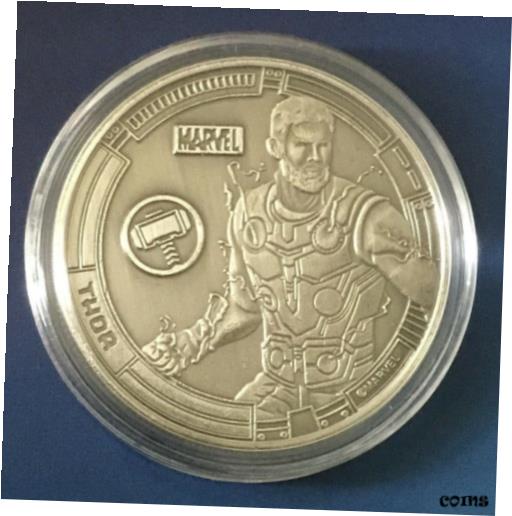 【極美品/品質保証書付】 アンティークコイン コイン 金貨 銀貨 送料無料 Marvel Comics Avengers Infinity War Thor Coin Medal Disney