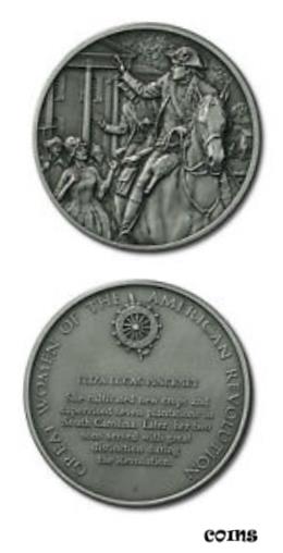  アンティークコイン コイン 金貨 銀貨  DAR Great Women of the American Revolution Eliza Lucas Pinckney Pewter Medallion