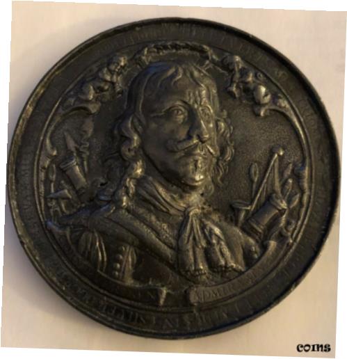 【極美品/品質保証書付】 アンティークコイン 硬貨 1666 large Dutch pewter medal commentating Admiral Cornelius Tromp by Muller. [送料無料] #oof-wr-010510-293