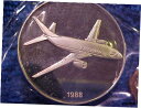 1988 ボーイング従業員コインクラブ ピューター 73??7-300 ジェット旅客機メダル。 BES1988 BOEING EMPLOYEEs COIN CL...